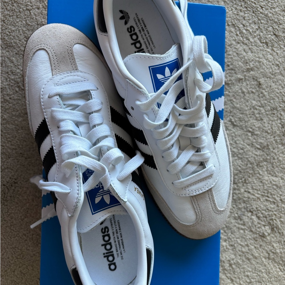 Adidas Samba OG White and Black Shoes